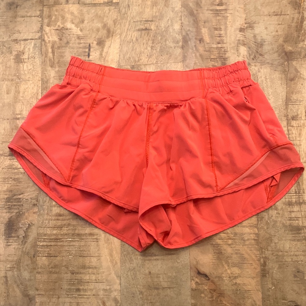 Burnt orange 2.5 inch lulu hotty hot shorts